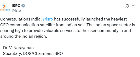 Isro tweet